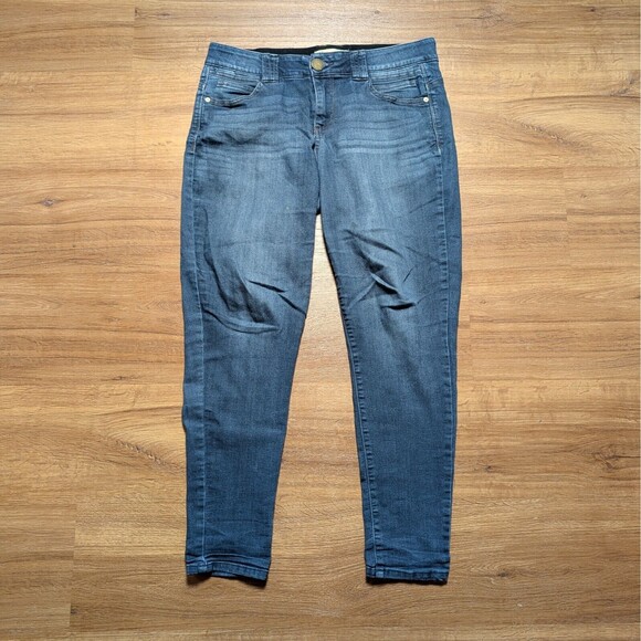 Democracy Ab Solution Jeans Womens Size 10 Blue Denim Elastic Waist Medium Wash - Picture 1 of 13